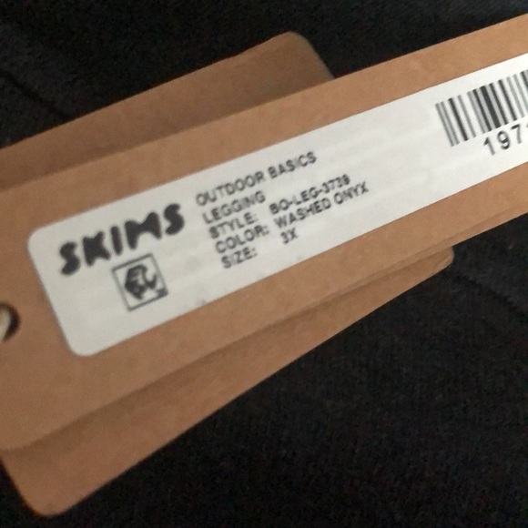 SKIMS Outdoor Basics Pants Foldover Bootcut Leggings Washed Onyx Black NWT 3X - Picture 7 of 9